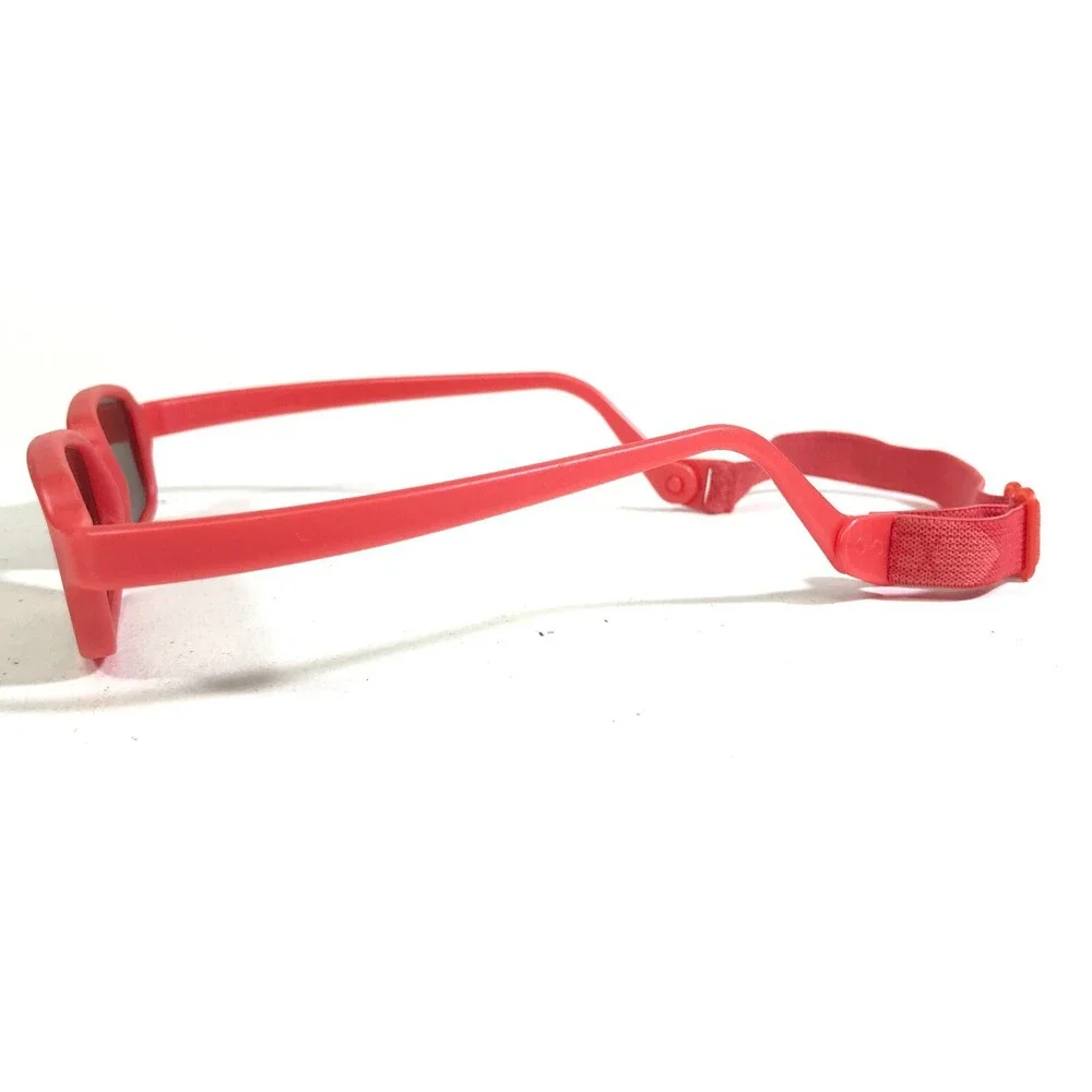 Miraflex Sunglasses NEW BABY 2 Red Rectangular Frames with Red Lenses 42-14-120